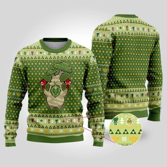 Zelda Korok Ugly Christmas Sweater, Legend of Zelda Ugly Sweatshirt, Xmas Sweater - Image 4