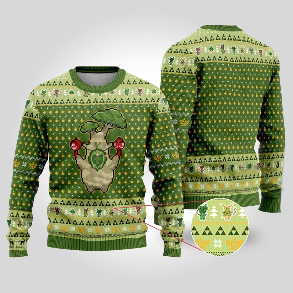 Zelda Korok Ugly Christmas Sweater, Legend of Zelda Ugly Sweatshirt, Xmas Sweater - Image 2