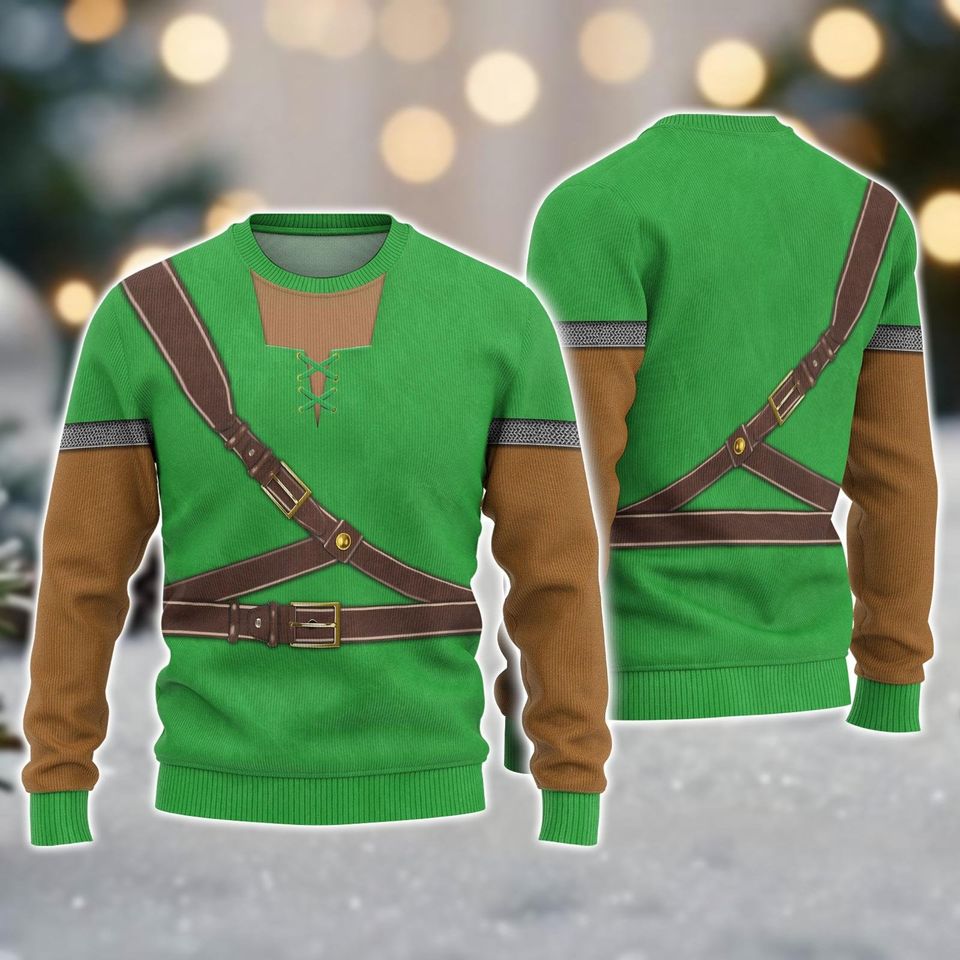 Zelda Link Costume, Zelda Link Ugly Sweater