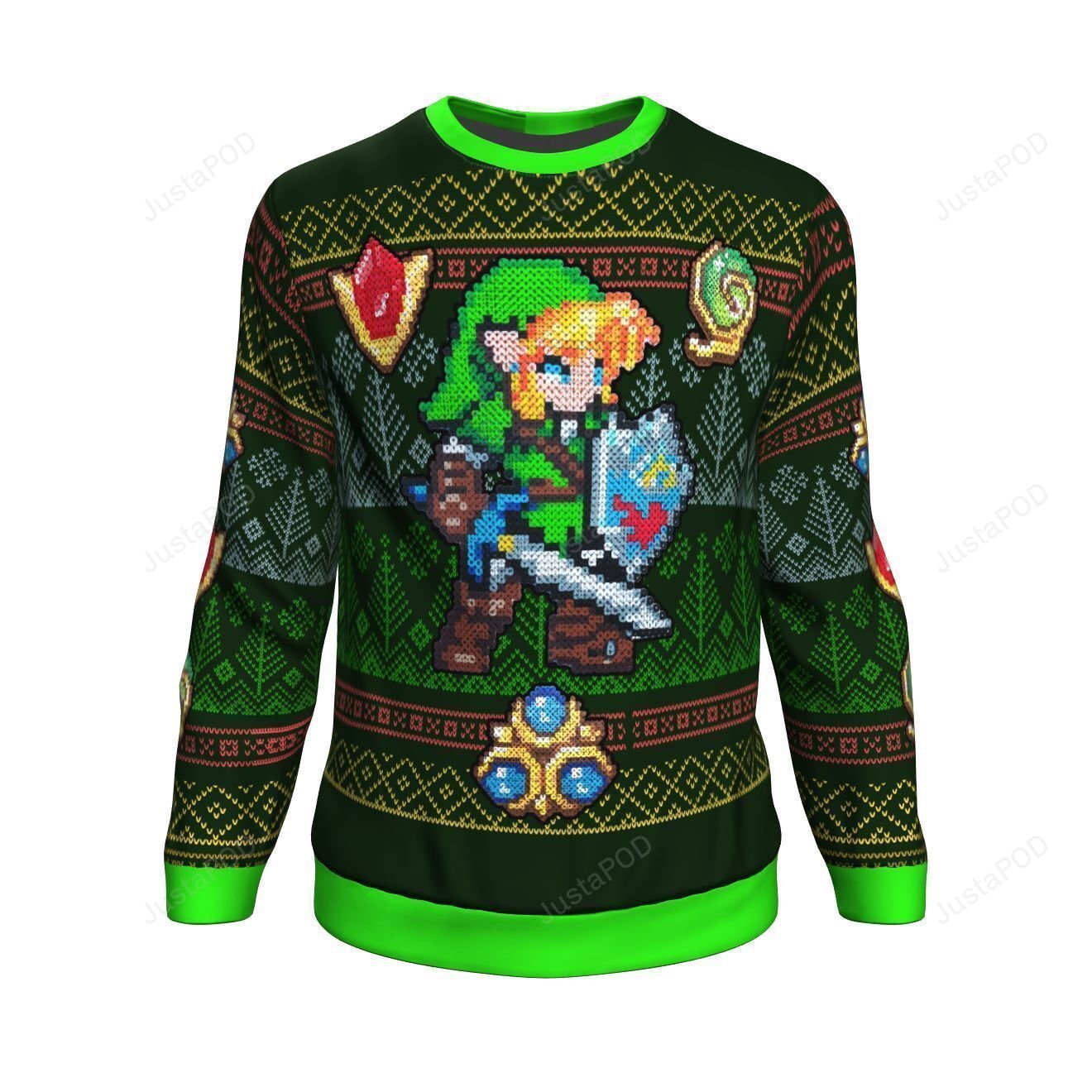 Zelda Link Ugly Christmas Sweater Adult 3D Funny Matching for family