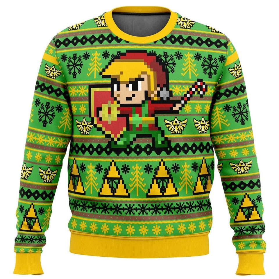 Zelda Link Ugly Christmas Sweater, Legend of Zelda 3D Sweater