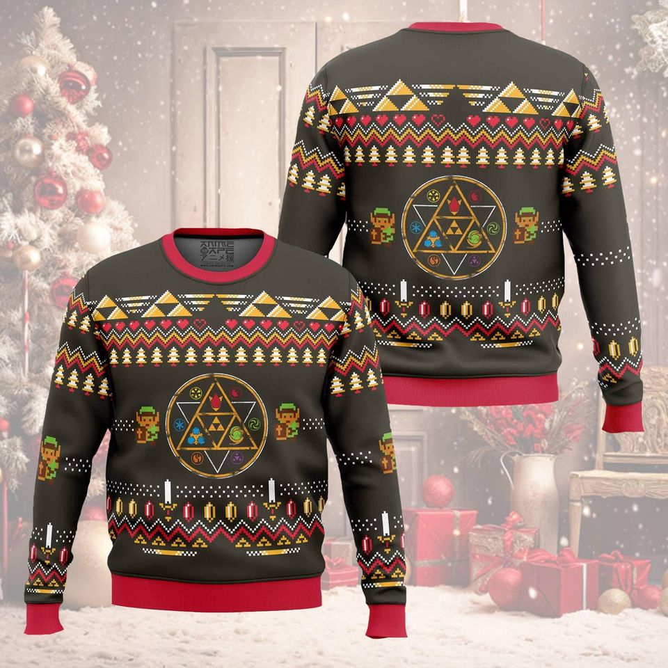 Zelda Rubies Ugly Christmas Sweater, Legend Of Zelda Christmas Sweatshirt, Breath Of The Wild Ugly Sweater
