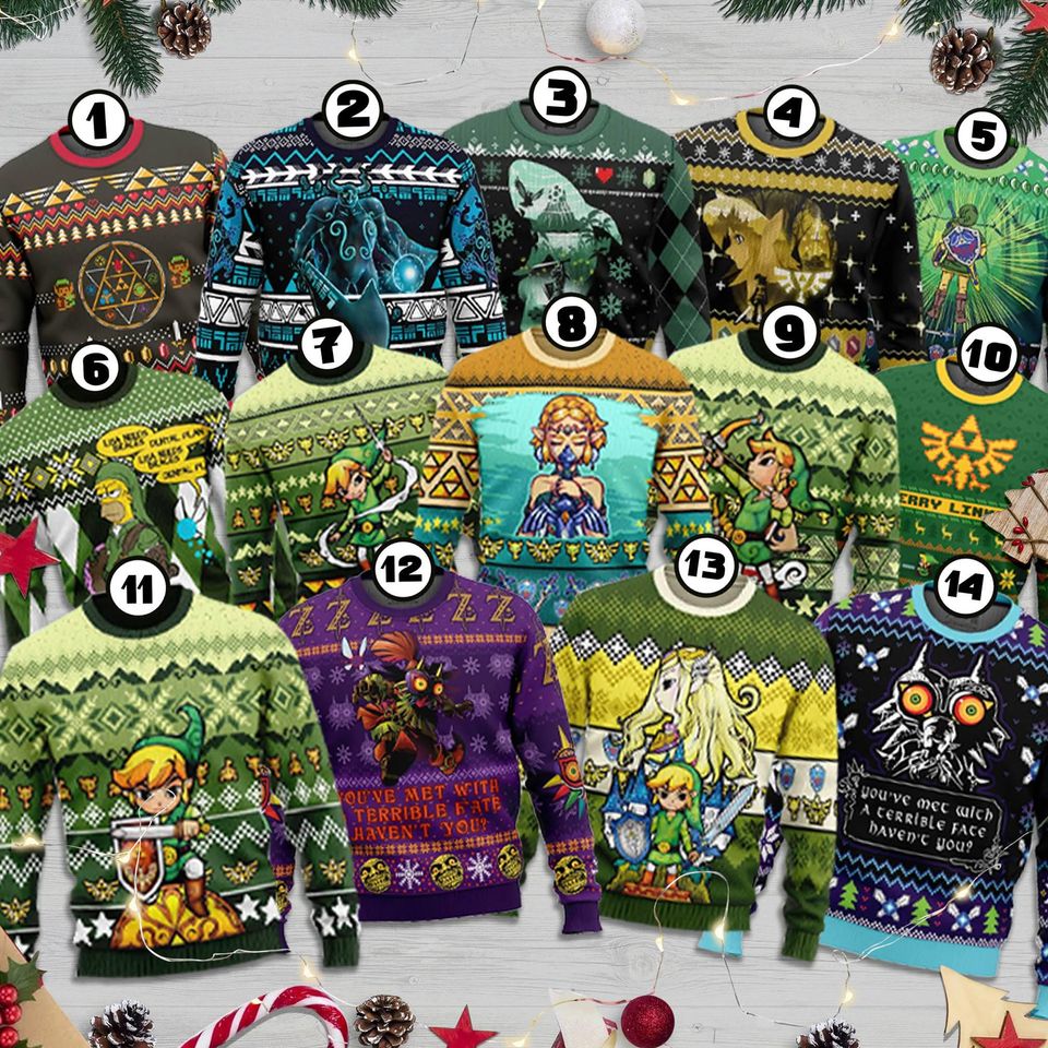 Zelda Ugly Christmas Sweater, The Legend of Zelda Ugly Christmas Sweatshirt