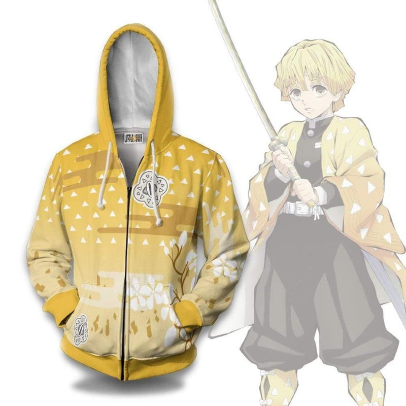 Zenitsu Agatsuma Custom KNY Clothes Anime 3D All Over Print Hoodie, Zip Hoodie