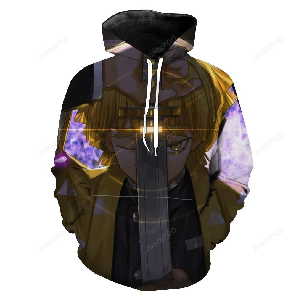 Zenitsu Agatsuma Demon Slayer 3D All Over Print Hoodie, Zip Hoodie