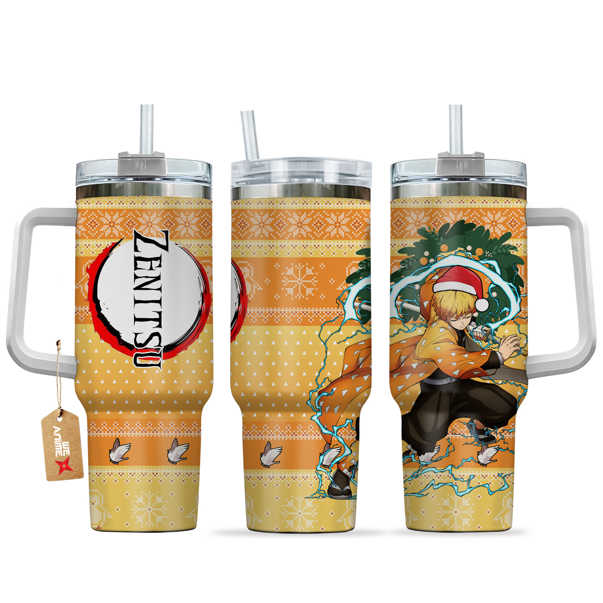 Zenitsu Demon Slayer Anime Custom Stanley Cup 40 oz 30 oz Tumbler With HandleTVC2301155