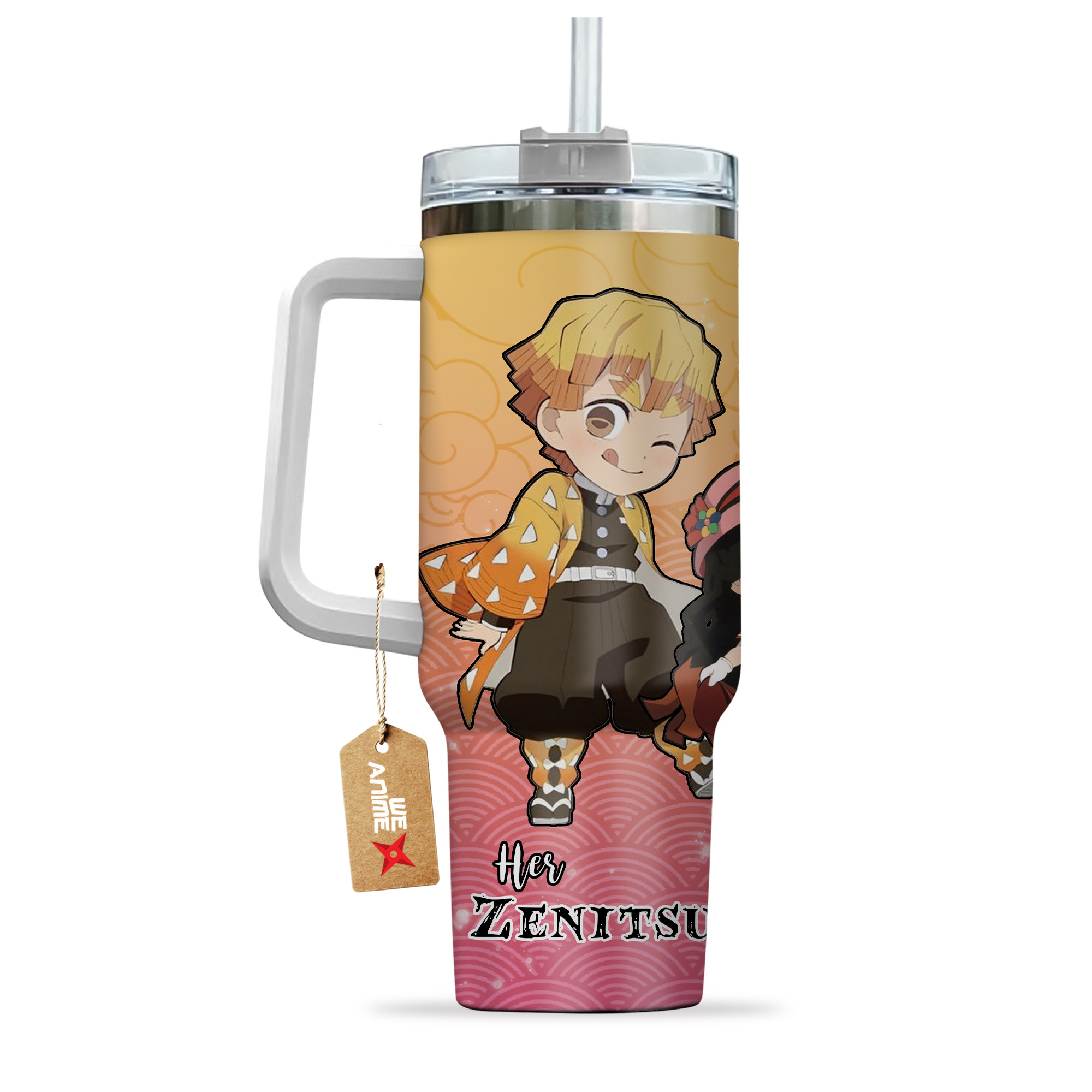 Zenitsu Demon Slayer Anime Valentine Custom Stanley Cup 40 oz 30 oz Tumbler With HandleTVC2301167 - Image 3