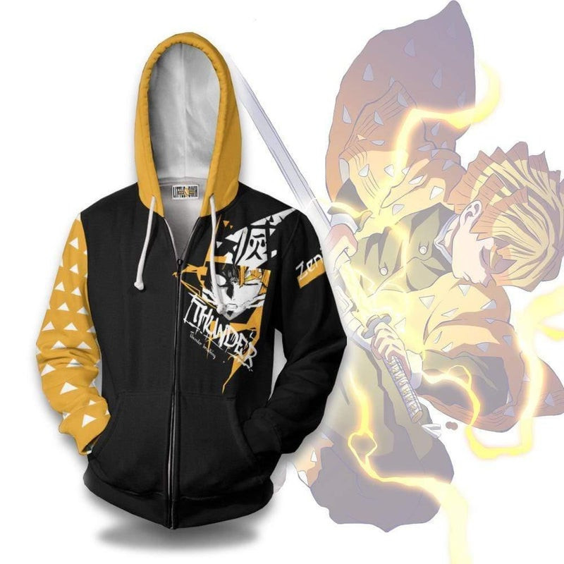 Zenitsu Thunder Breathing 3D All Over Print Hoodie, Zip Hoodie