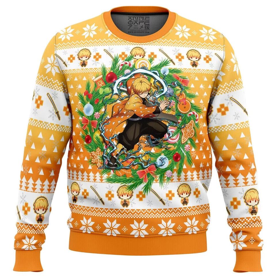 zenittsu Agatsuma demon Christmas 3D Sweater