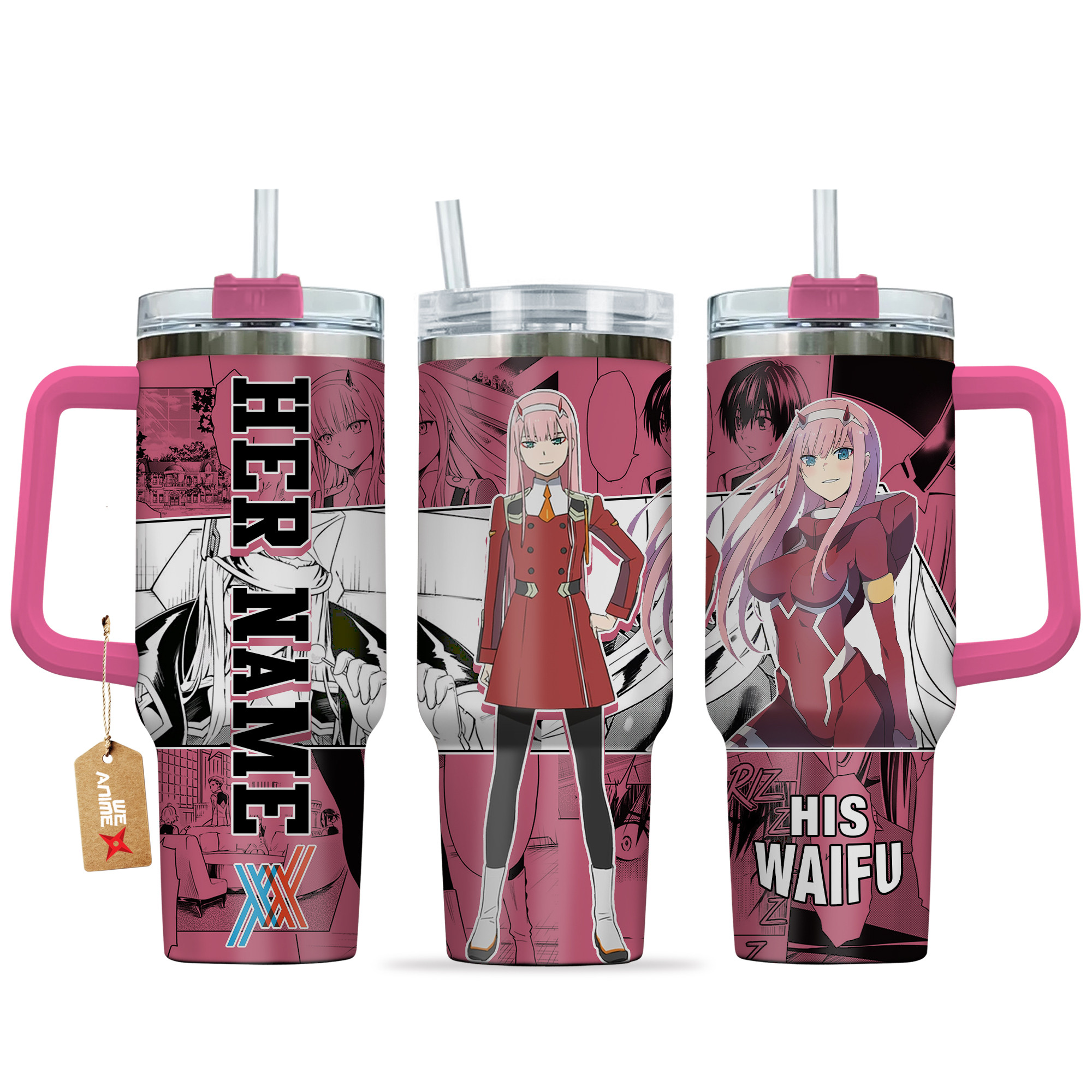 Zero Two Darling in the Franxx Anime Custom Stanley Cup 40 oz 30 oz Tumbler With HandleTVC2301137