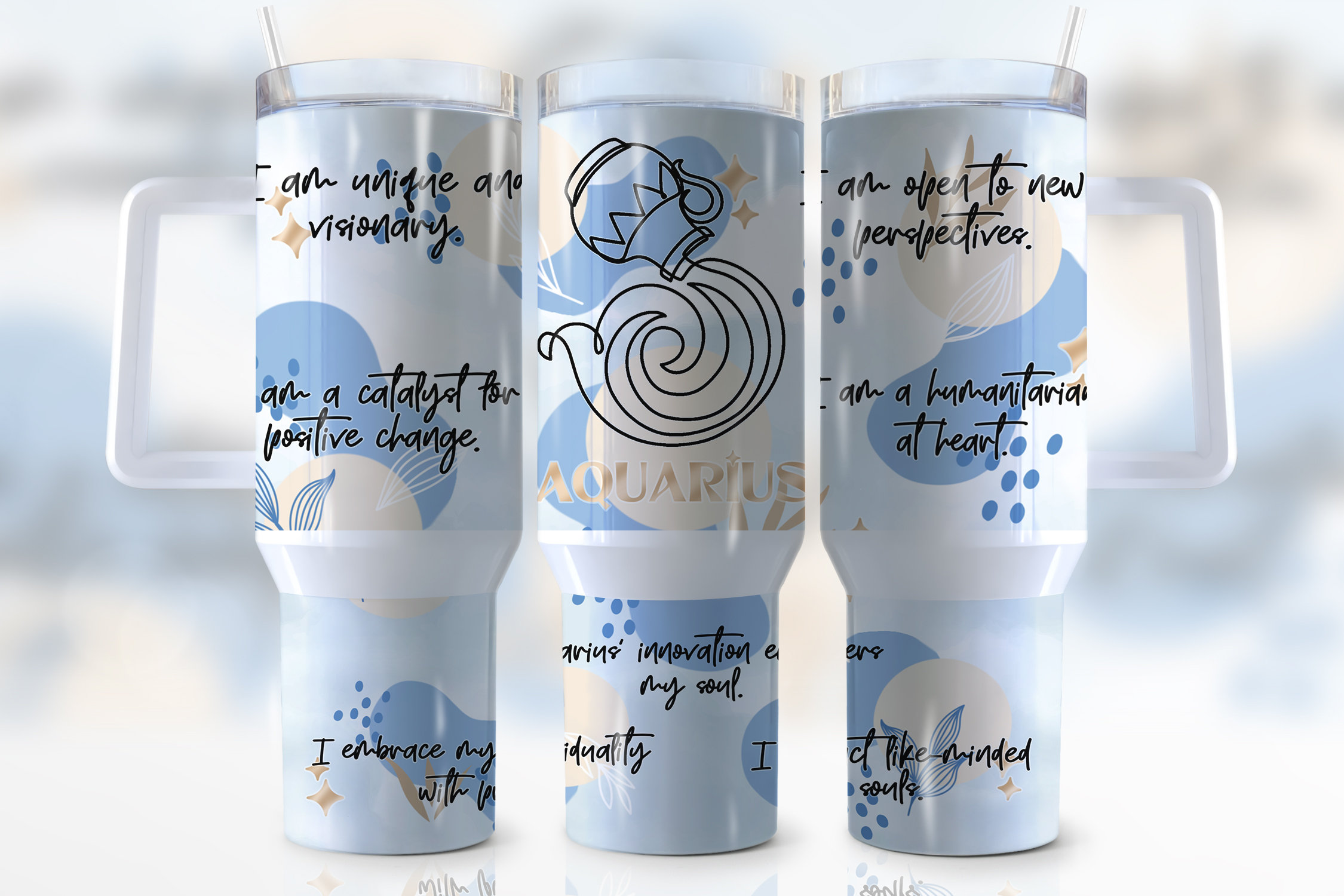 Zodiac Sign Aquarius Custom Stanley Cup 40 oz 30 oz Tumbler With HandleTVC2301947