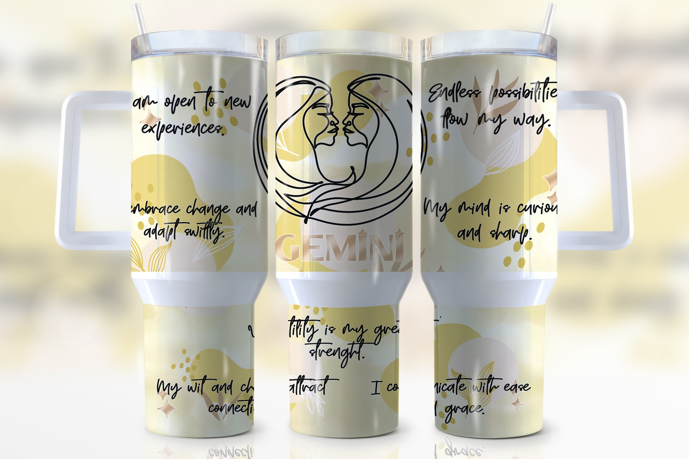 Zodiac Sign Gemini Custom Stanley Cup 40 oz 30 oz Tumbler With HandleTVC2301954