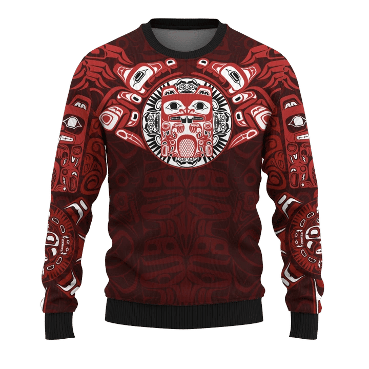 Zodiac Signs Haida Beaver Sweater Pacific Northwest All Over Printed Sweater