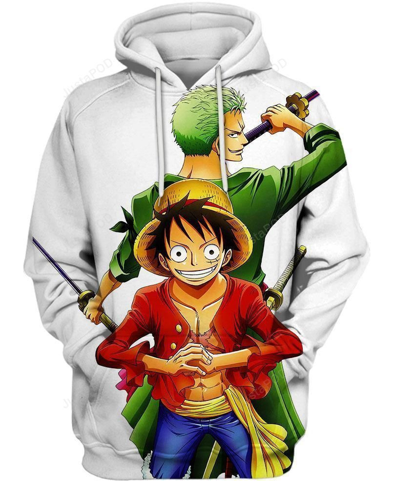 Zoro and Luffy 3D All Over Print Hoodie, Zip Hoodie