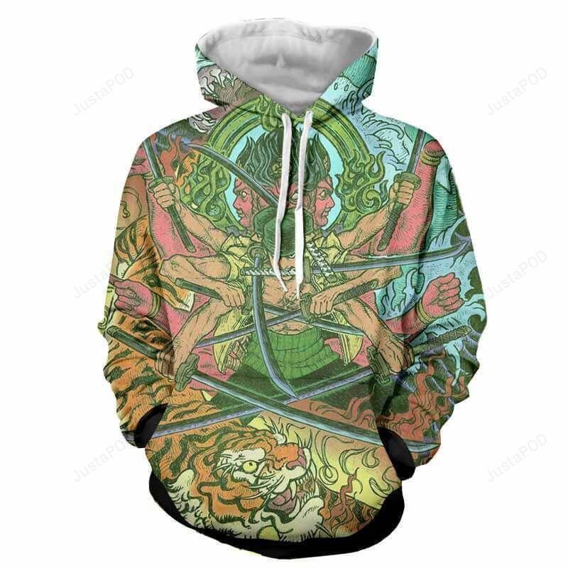Zoro Swowowordsman Demon Ashura 3D All Over Print Hoodie, Zip Hoodie
