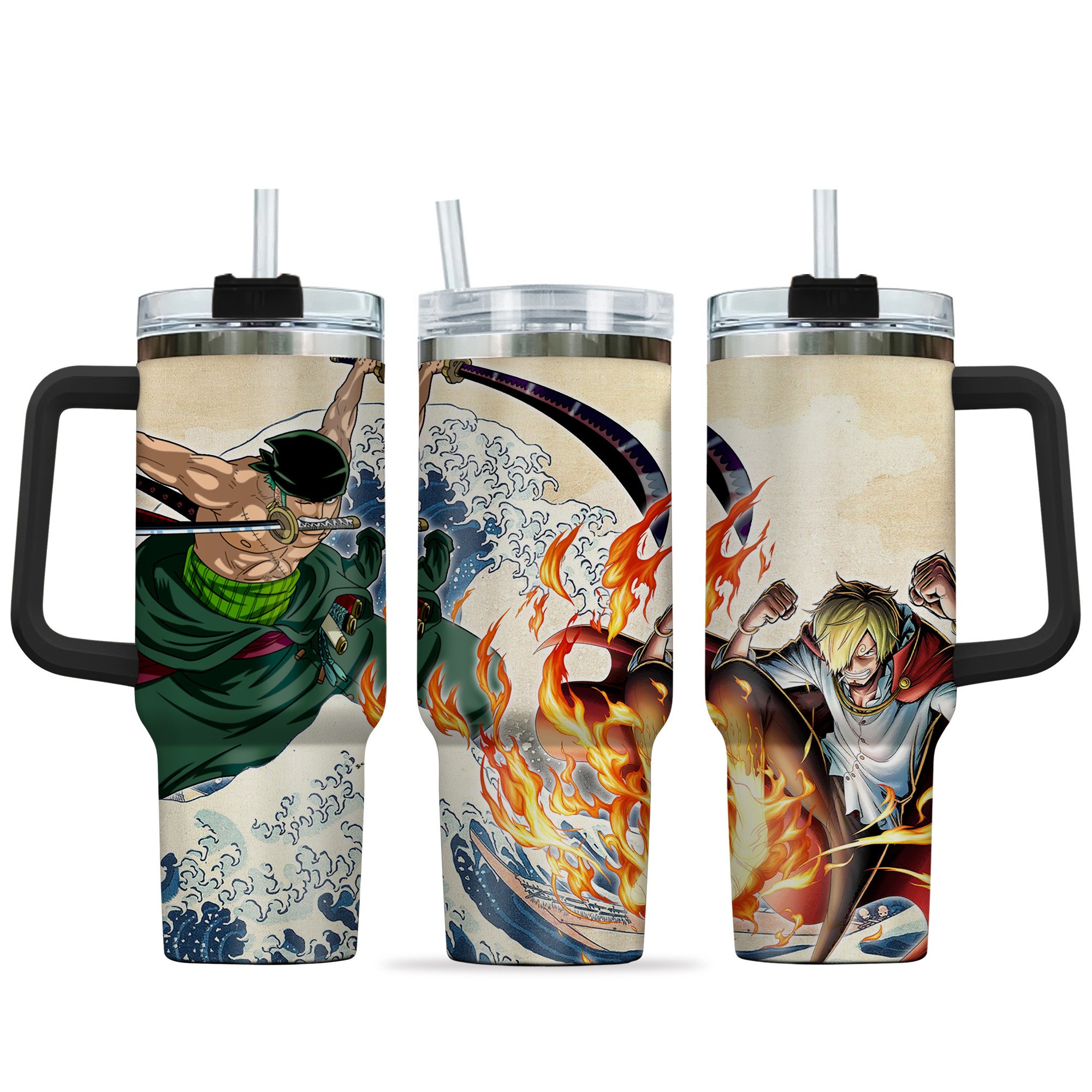 Zoro x Sanji One Piece Anime Custom Stanley Cup 40 oz 30 oz Tumbler With HandleTVC2301146